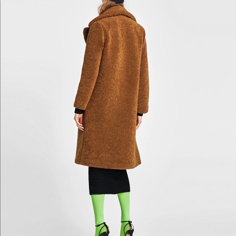 Long textured zara coat - Picture 5 of 6